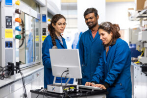 A photo of lab workers committed to creating high-quality, affordable medicine.